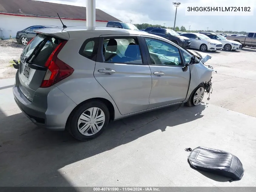 2020 Honda Fit Lx VIN: 3HGGK5H41LM724182 Lot: 40761590