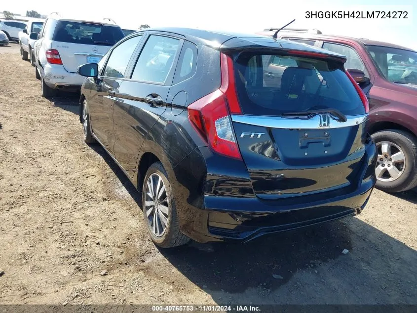 2020 Honda Fit Lx VIN: 3HGGK5H42LM724272 Lot: 40765753