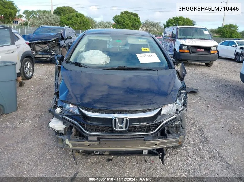 2020 Honda Fit Lx VIN: 3HGGK5H45LM710446 Lot: 40851610