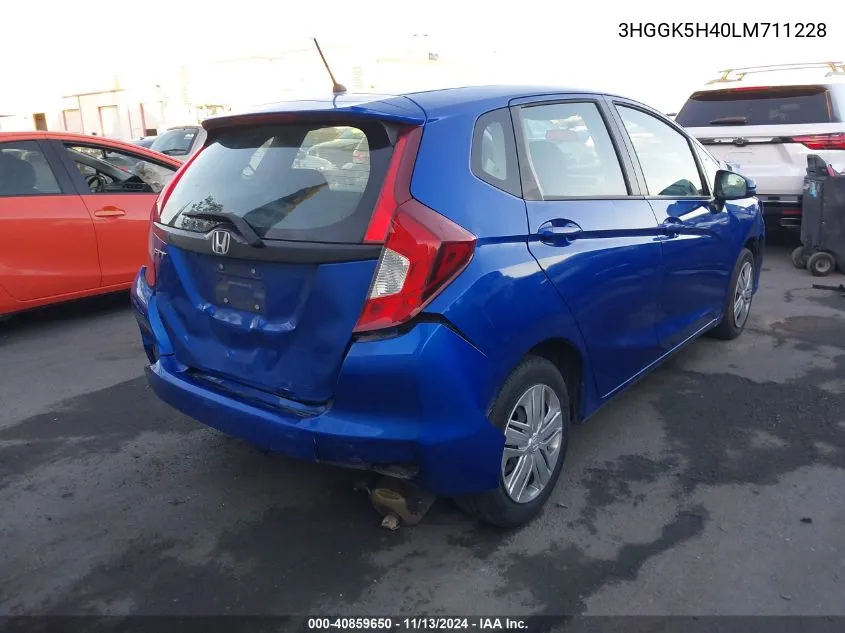 3HGGK5H40LM711228 2020 Honda Fit Lx