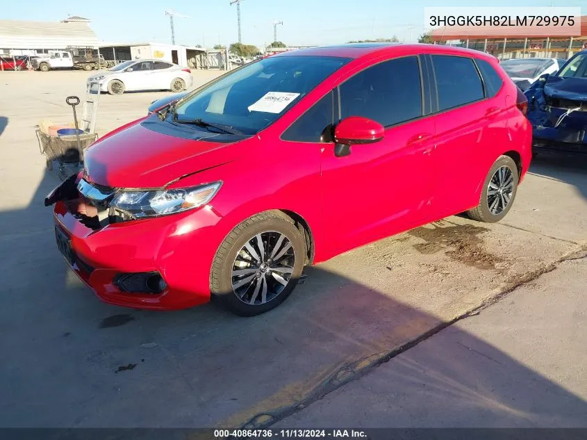 2020 Honda Fit Ex VIN: 3HGGK5H82LM729975 Lot: 40864736