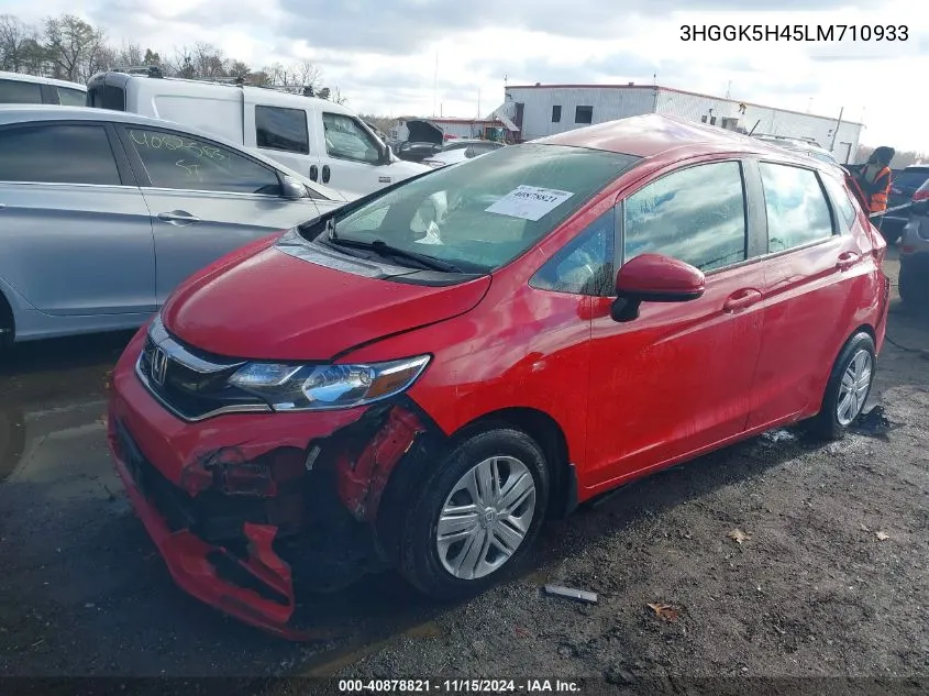 2020 Honda Fit Lx VIN: 3HGGK5H45LM710933 Lot: 40878821