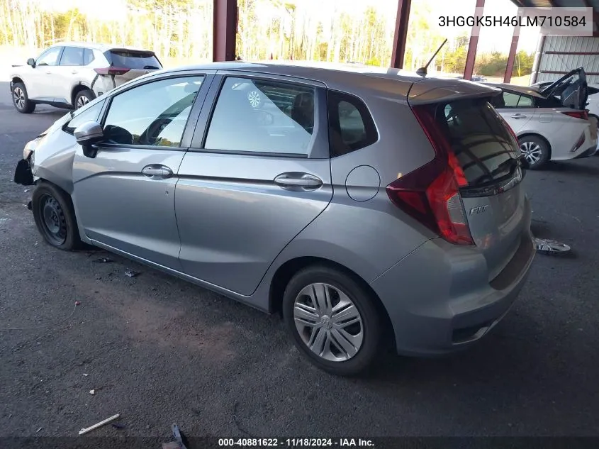 2020 Honda Fit Lx VIN: 3HGGK5H46LM710584 Lot: 40881622