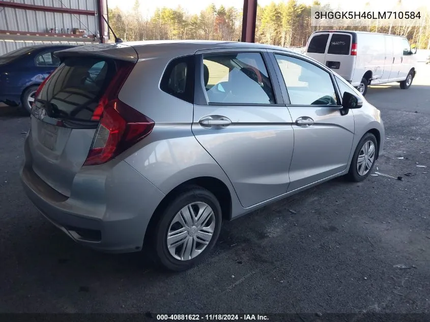 2020 Honda Fit Lx VIN: 3HGGK5H46LM710584 Lot: 40881622