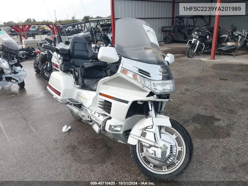 2000 Honda Gl1500 Se12 VIN: 1HFSC2239YA201989 Lot: 40710420