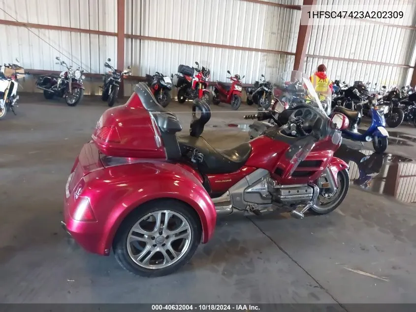 2003 Honda Gl1800 A VIN: 1HFSC47423A202309 Lot: 40632004