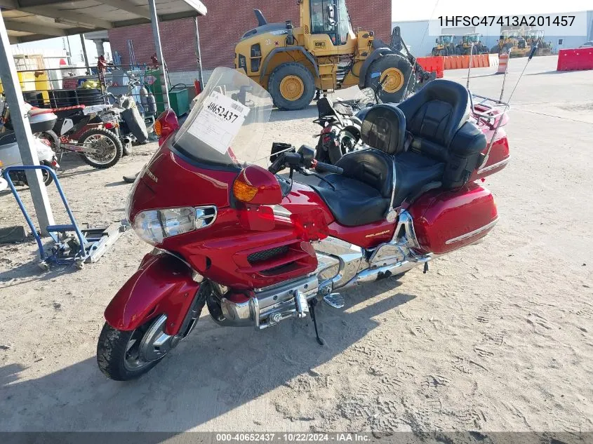 2003 Honda Gl1800 A VIN: 1HFSC47413A201457 Lot: 40652437