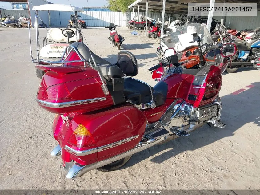 2003 Honda Gl1800 A VIN: 1HFSC47413A201457 Lot: 40652437