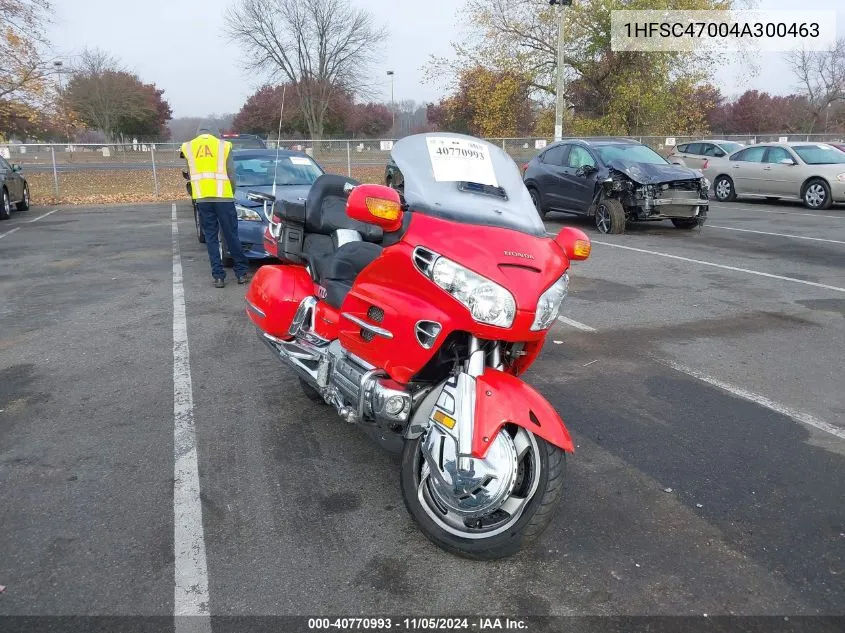 2004 Honda Gl1800 VIN: 1HFSC47004A300463 Lot: 40770993