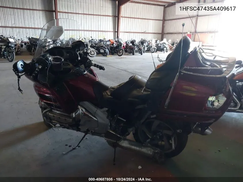 2005 Honda Gl1800 A VIN: 1HFSC47435A409617 Lot: 40687805