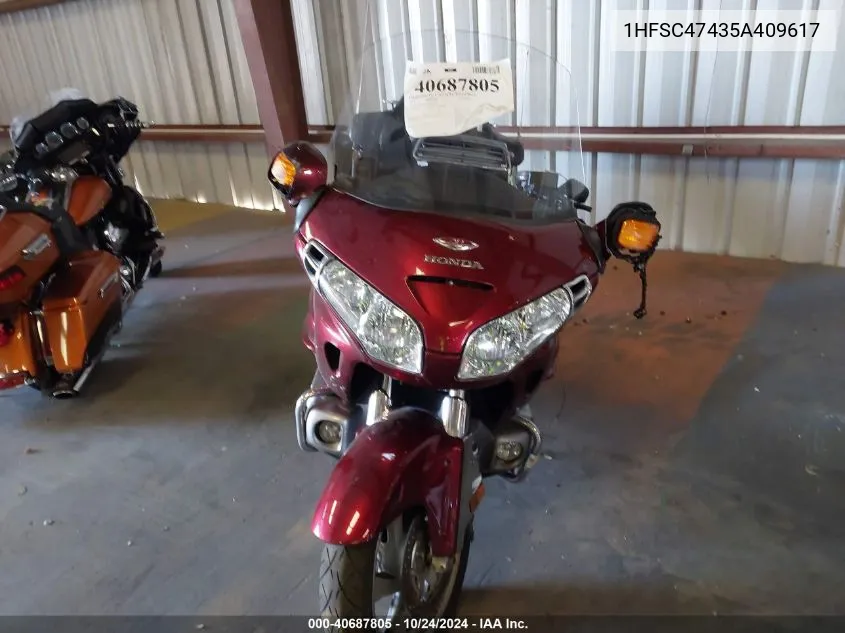 2005 Honda Gl1800 A VIN: 1HFSC47435A409617 Lot: 40687805