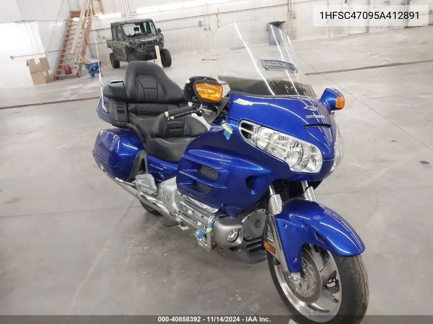 2005 Honda Gl1800 VIN: 1HFSC47095A412891 Lot: 40858392