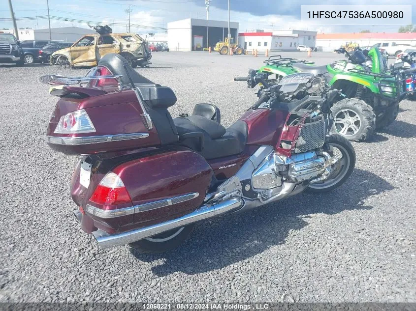 2006 Honda Gl1800 A VIN: 1HFSC47536A500980 Lot: 12068221