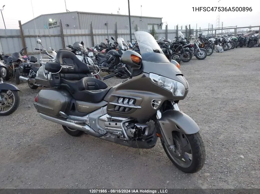 2006 Honda Gl1800 A VIN: 1HFSC47536A500896 Lot: 12071985