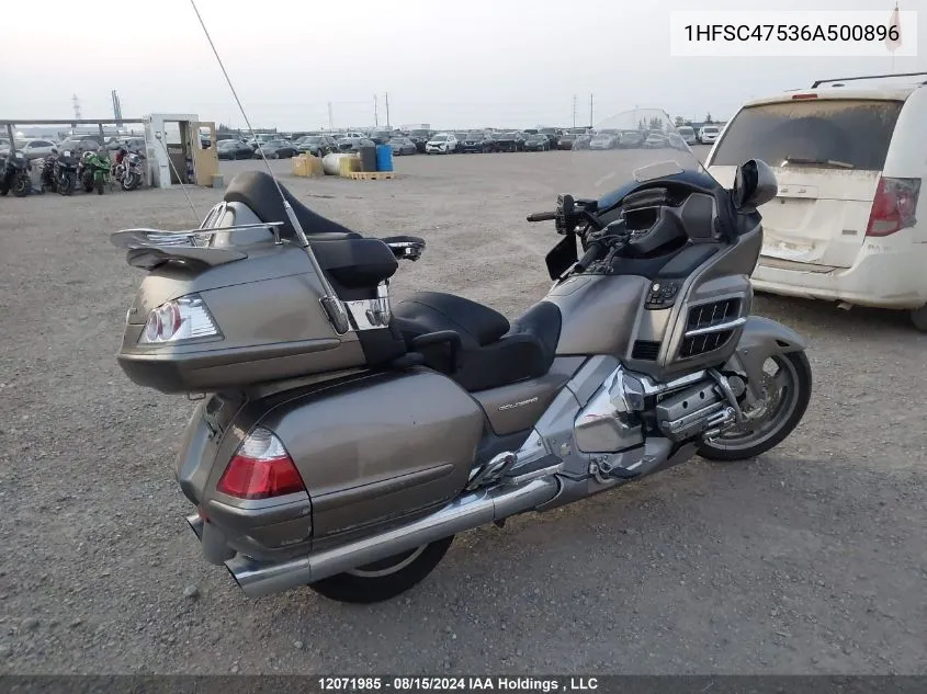 2006 Honda Gl1800 A VIN: 1HFSC47536A500896 Lot: 12071985