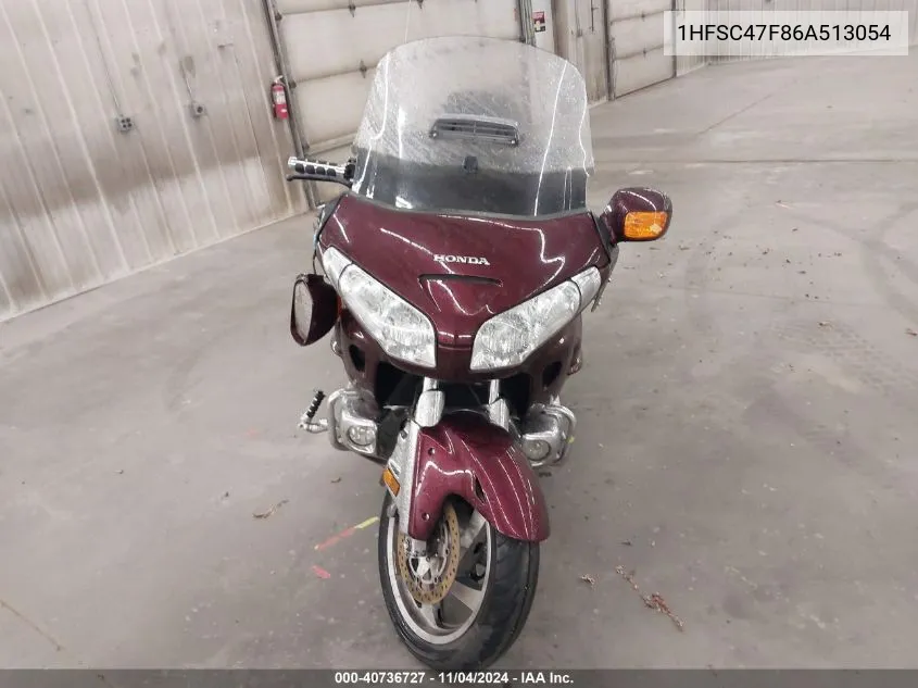 2006 Honda Gl1800 VIN: 1HFSC47F86A513054 Lot: 40736727