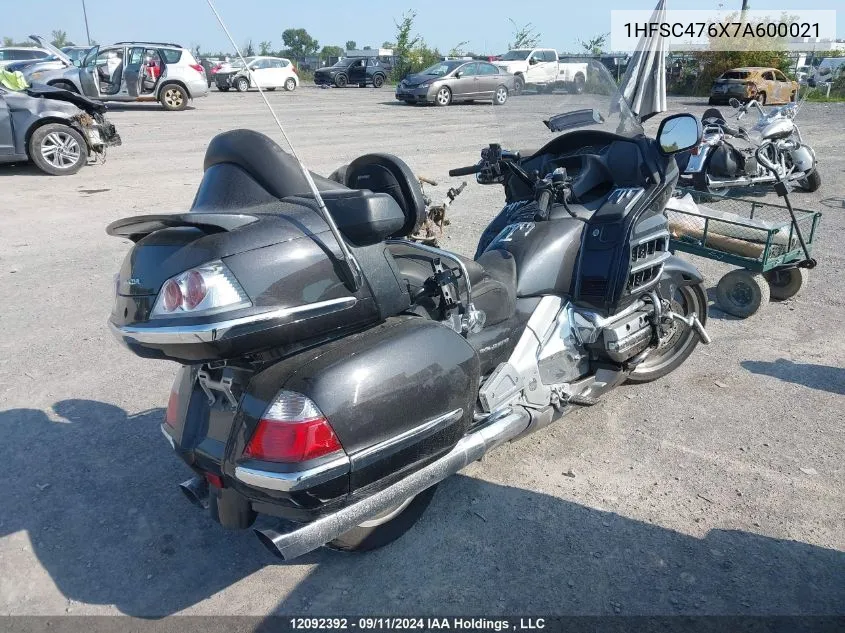 2007 Honda Gl1800 A VIN: 1HFSC476X7A600021 Lot: 12092392