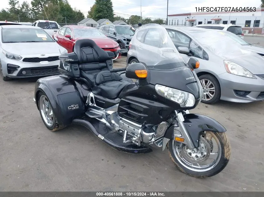 2007 Honda Gl1800 VIN: 1HFSC47F07A604563 Lot: 40561808