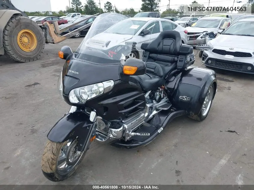 2007 Honda Gl1800 VIN: 1HFSC47F07A604563 Lot: 40561808