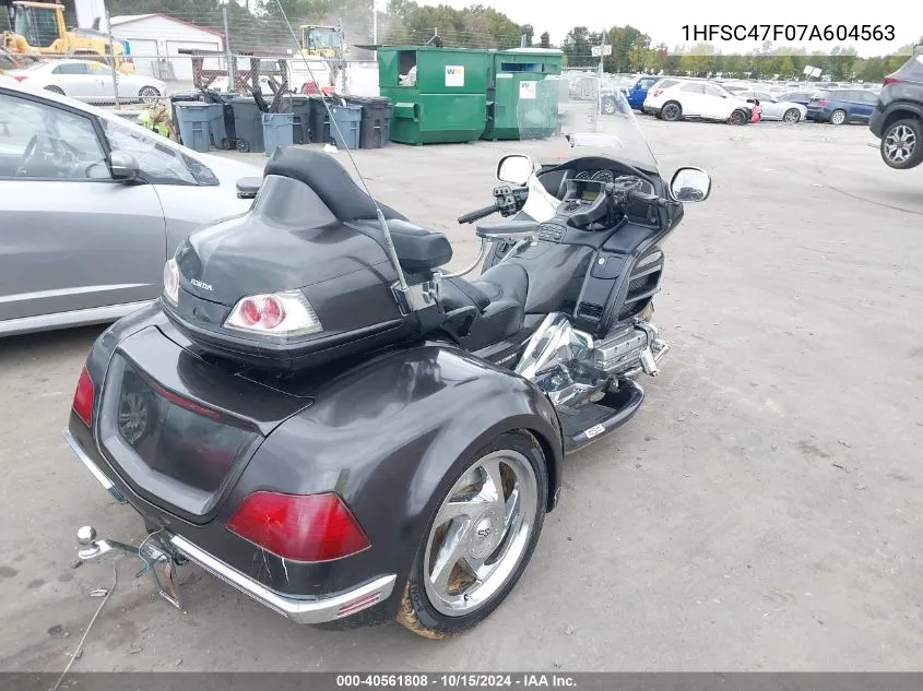 2007 Honda Gl1800 VIN: 1HFSC47F07A604563 Lot: 40561808