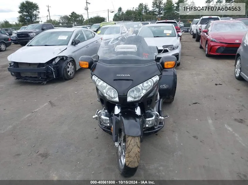 2007 Honda Gl1800 VIN: 1HFSC47F07A604563 Lot: 40561808