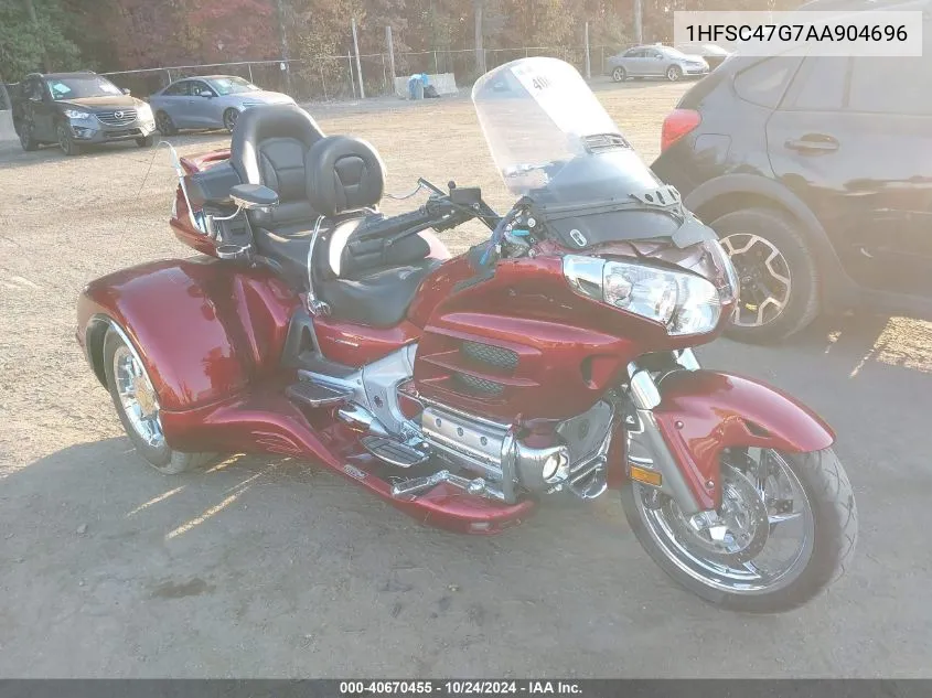 2010 Honda Gl1800 VIN: 1HFSC47G7AA904696 Lot: 40670455