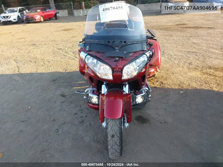 2010 Honda Gl1800 VIN: 1HFSC47G7AA904696 Lot: 40670455