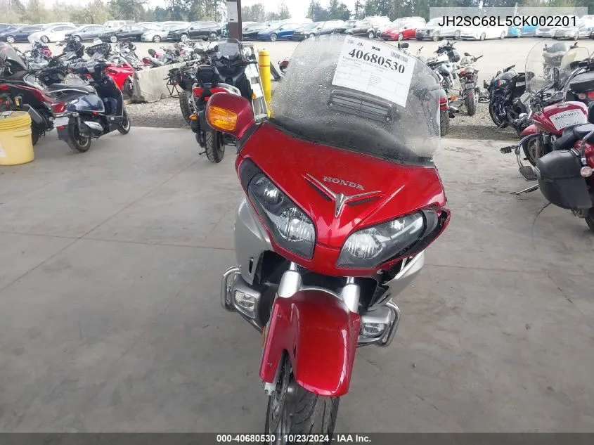 2012 Honda Gl1800 VIN: JH2SC68L5CK002201 Lot: 40680530