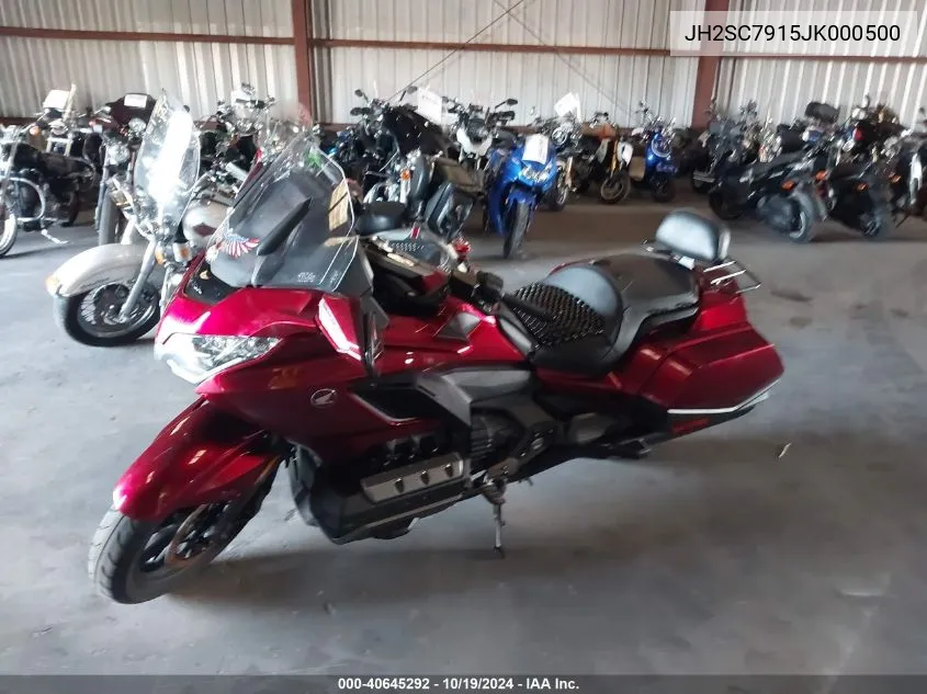 2018 Honda Gl1800 B VIN: JH2SC7915JK000500 Lot: 40645292