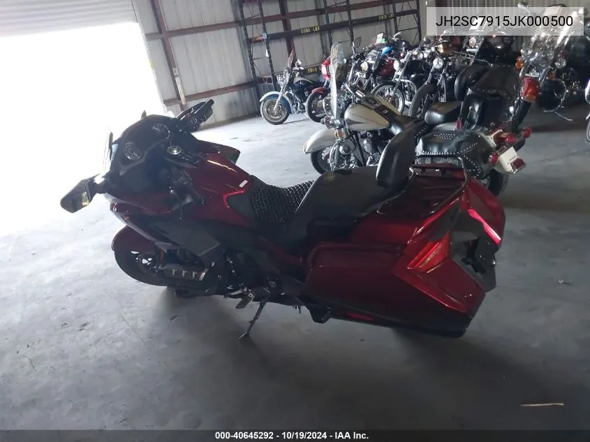 2018 Honda Gl1800 B VIN: JH2SC7915JK000500 Lot: 40645292