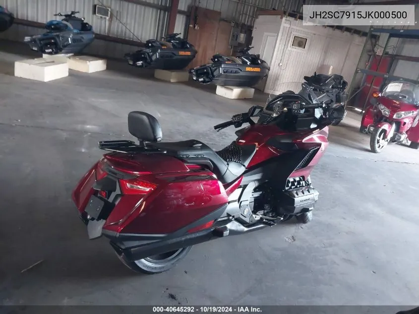 2018 Honda Gl1800 B VIN: JH2SC7915JK000500 Lot: 40645292