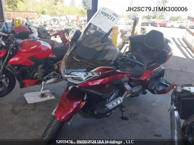 2021 Honda Gl1800 Da VIN: JH2SC79J1MK300006 Lot: 12059436