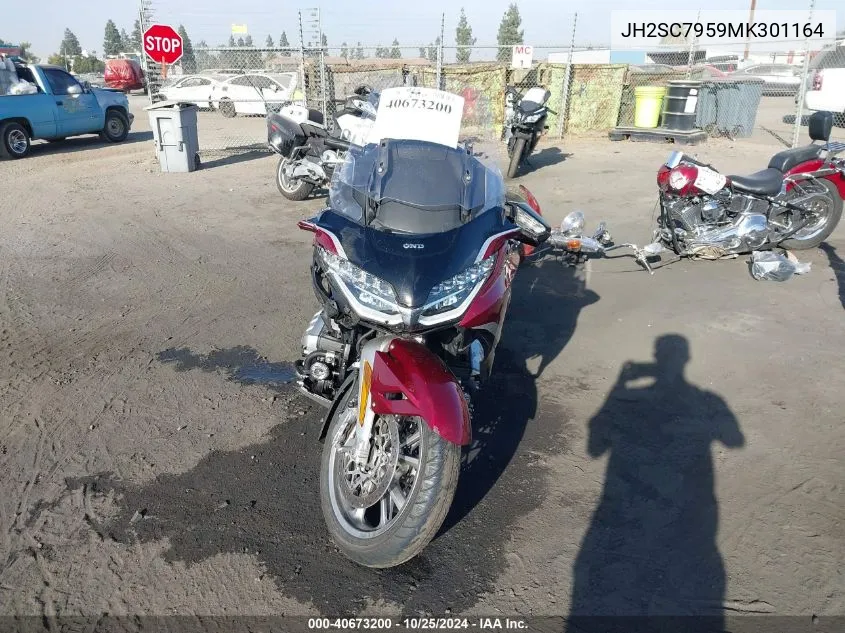 2021 Honda Gl1800 D VIN: JH2SC7959MK301164 Lot: 40673200