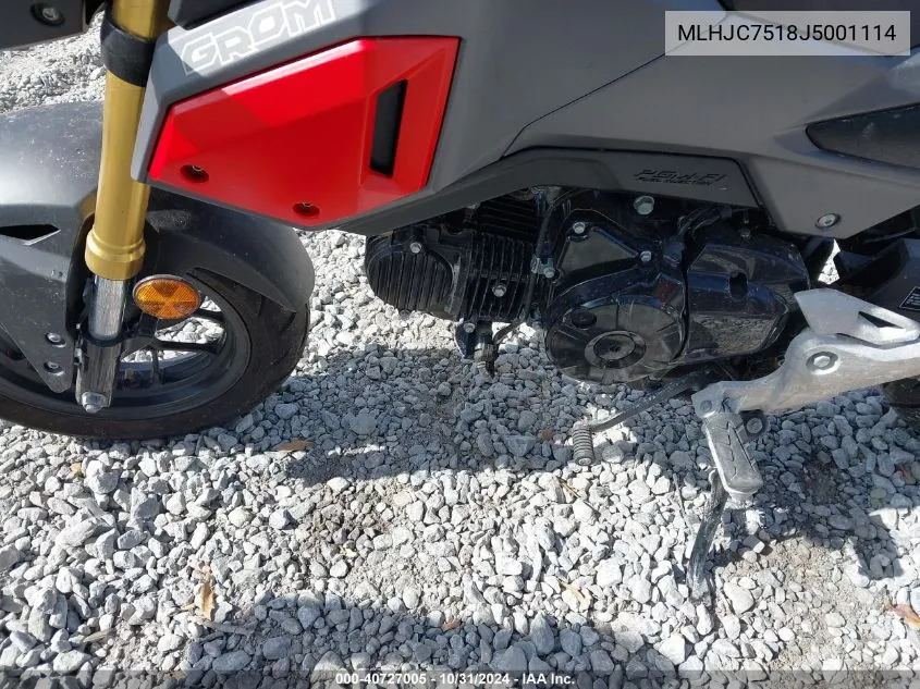 2018 Honda Grom VIN: MLHJC7518J5001114 Lot: 40727005