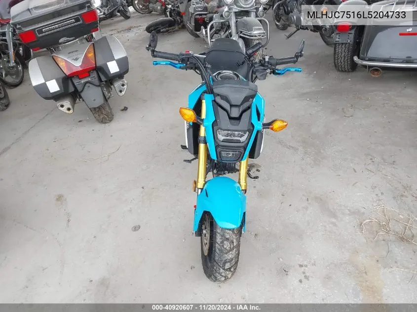 2020 Honda Grom 125 VIN: MLHJC7516L5204733 Lot: 40920607