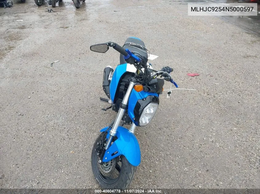 MLHJC9254N5000597 2022 Honda Grom A