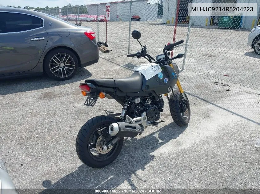 2024 Honda Grom 125 VIN: MLHJC9214R5204223 Lot: 40614622