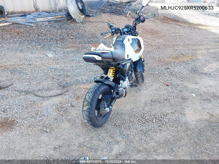 2024 Honda Grom A VIN: MLHJC925XR5200633 Lot: 40733970