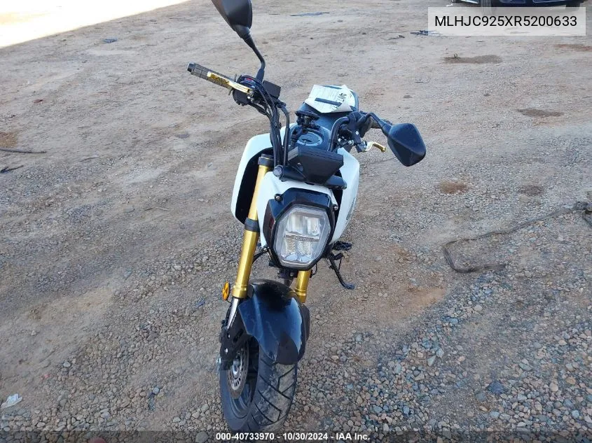 2024 Honda Grom A VIN: MLHJC925XR5200633 Lot: 40733970