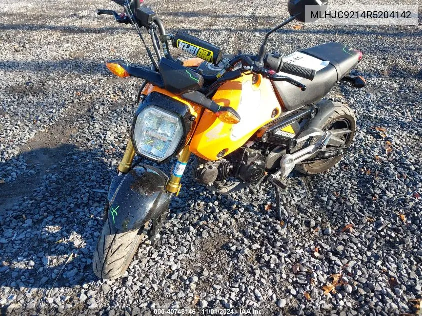 2024 Honda Grom 125 VIN: MLHJC9214R5204142 Lot: 40748146