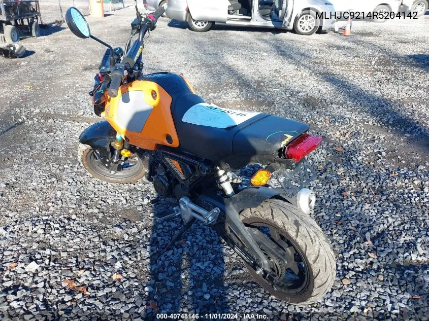 2024 Honda Grom 125 VIN: MLHJC9214R5204142 Lot: 40748146