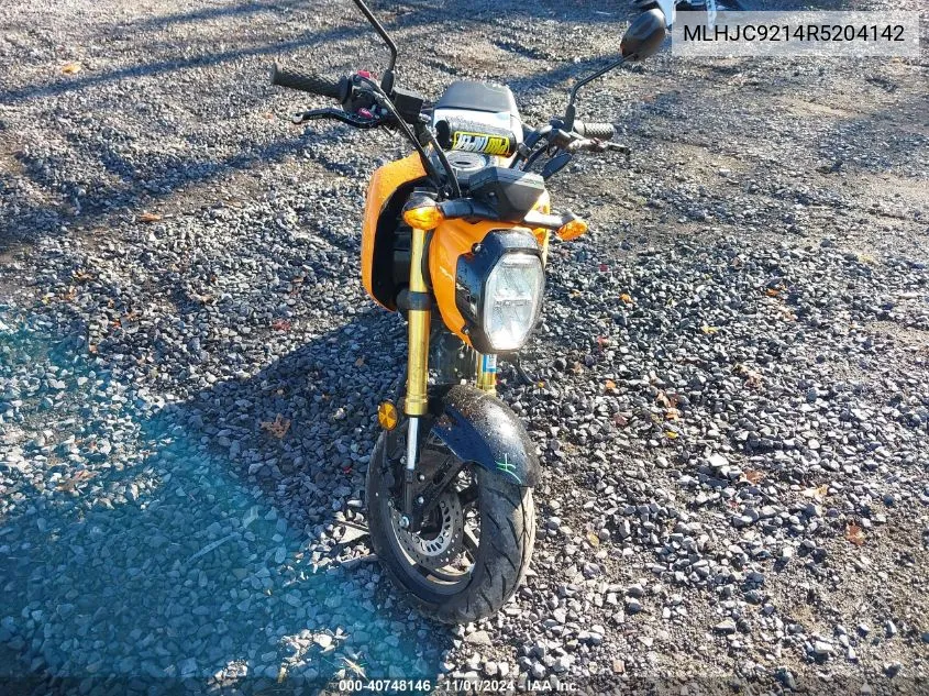 2024 Honda Grom 125 VIN: MLHJC9214R5204142 Lot: 40748146