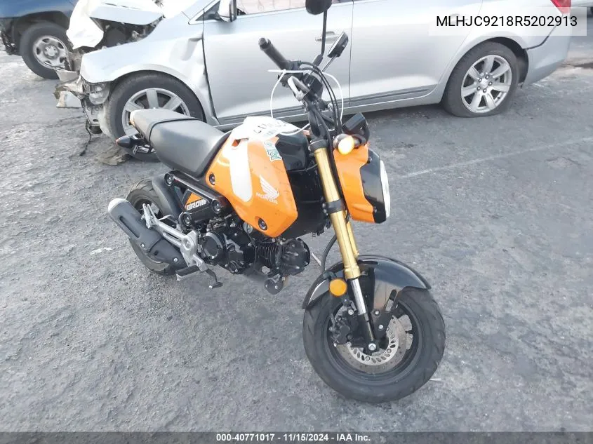 2024 Honda Grom 125 VIN: MLHJC9218R5202913 Lot: 40771017