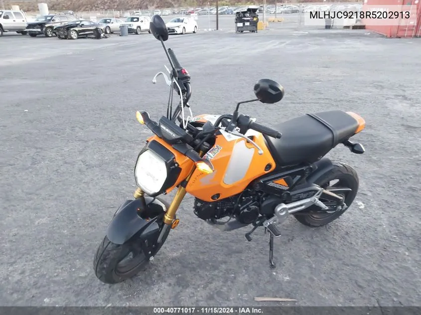 2024 Honda Grom 125 VIN: MLHJC9218R5202913 Lot: 40771017