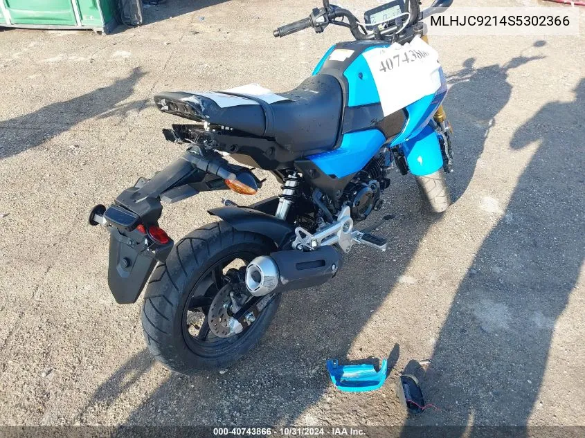 2025 Honda Grom 125 VIN: MLHJC9214S5302366 Lot: 40743866