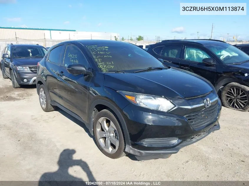 2016 Honda Hr-V VIN: 3CZRU6H5XGM113874 Lot: 12042050