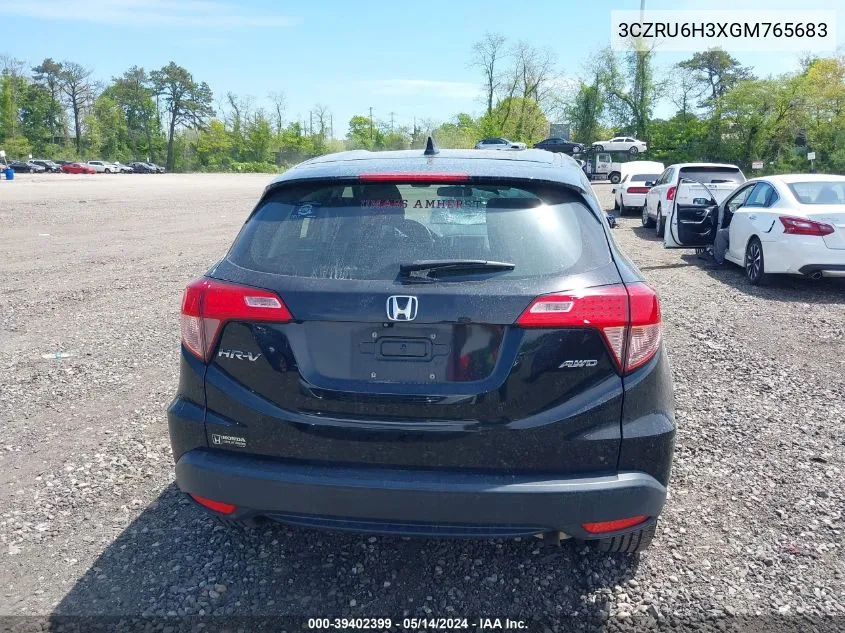 2016 Honda Hr-V Lx VIN: 3CZRU6H3XGM765683 Lot: 39402399