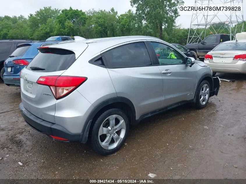 2016 Honda Hr-V Ex-L VIN: 3CZRU6H78GM739828 Lot: 39421434