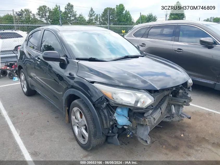 3CZRU5H37GM746809 2016 Honda Hr-V Lx