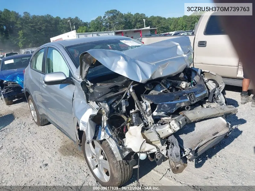 3CZRU5H37GM739763 2016 Honda Hr-V Lx